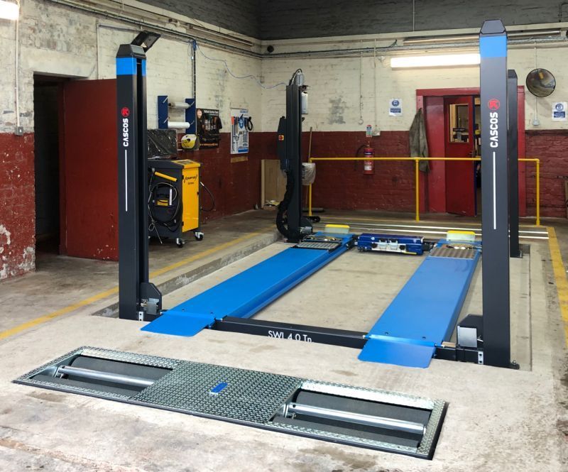 Cascos MOT Bay install We have completed installs for some incredible equipment brands, including Hofmann Megaplan and Cascos Lifts.